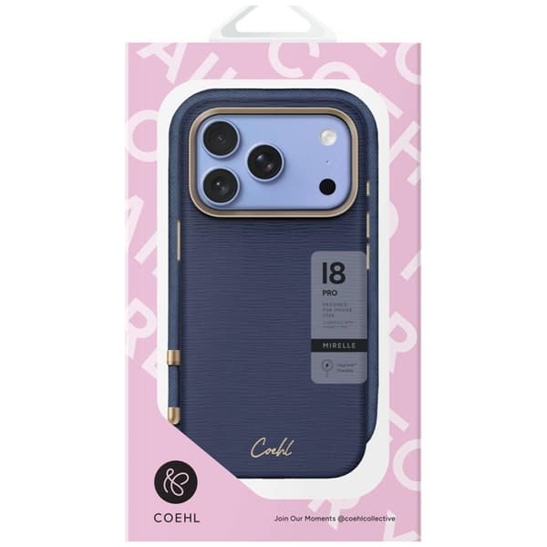 UNIQ Mobilcover Til iPhone 18 Pro/17 Pro Coehl Mirelle - Noble Blå