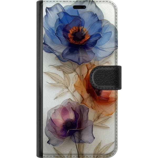Apple iPhone 5s tegnebog med silkeblomster
