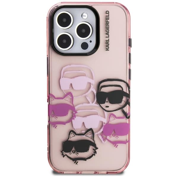 Karl Lagerfeld Mobilskal till iPhone 16 Pro IML Multi K&C Head - Rosa