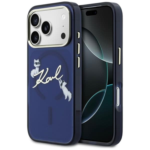 Karl Lagerfeld Telefontaske til iPhone 17 Pro Max Magsafe Choupettes Karl Script