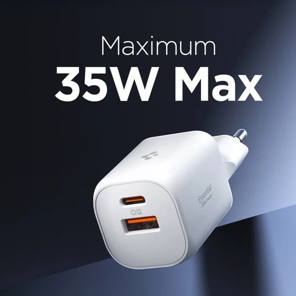 Spigen 2-Port Netværksoplader 35W ESSENTIAL EE352EU