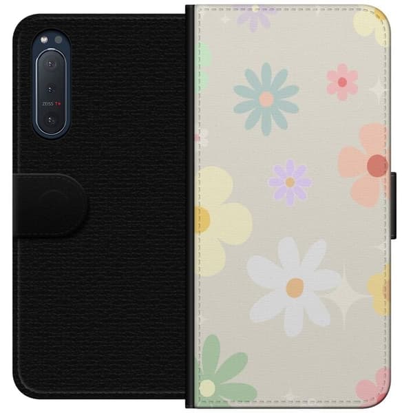 Sony Xperia 5 II Pung Taske med Fejende Blomster