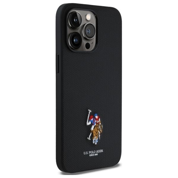 US Polo telefonetui til iPhone 15 Pro Max broderet DH-farve