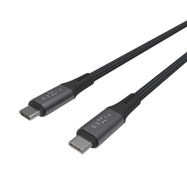 FIXED ARMOR USB 4.0 240W USB-C/C 20Gpbs -kaapeli 1.2m Harmaa