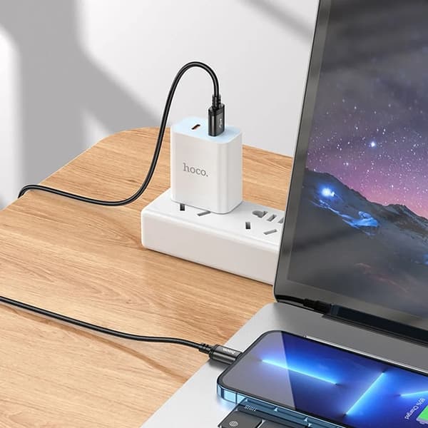 HOCO USB-A til Lightning-kabel 2.4A X91 3 m sort