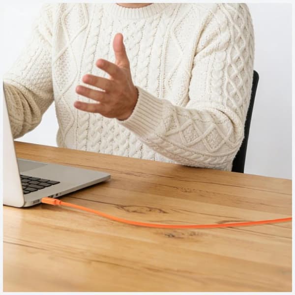 USAMS USB-C til USB-C 60W Kabel 3A 1m Silikone U98 - Sort