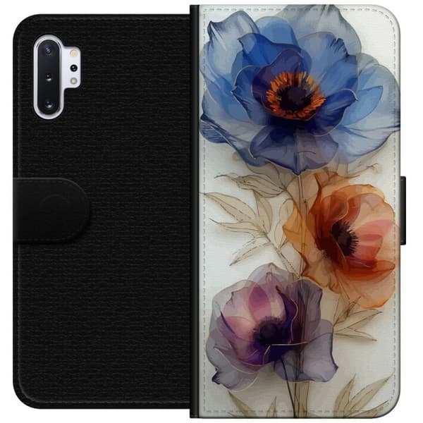 Pung Taske til Samsung Galaxy Note10+ med silkeblomster