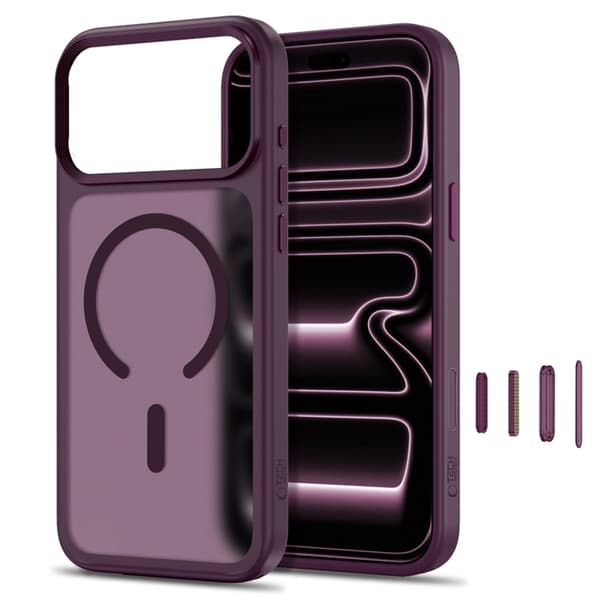 Tech-Protect Mobilskal För iPhone 18 Pro Magsafe Magmat - Matte Burgundy