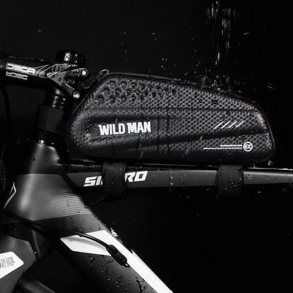 WildMan Cykelrammetaske Med Lynlås 1L EX - Sort