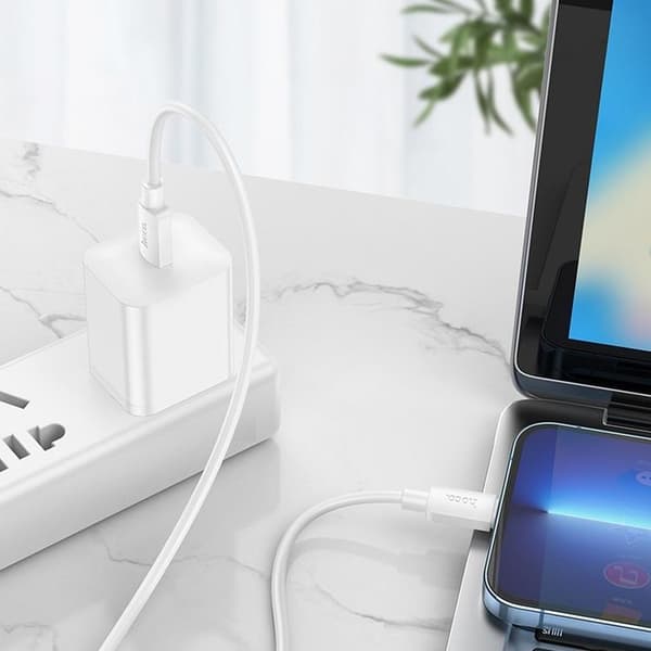 HOCO USB-C til Lightning Kabel 20W 1m PD 2.4A X96 - Hvid