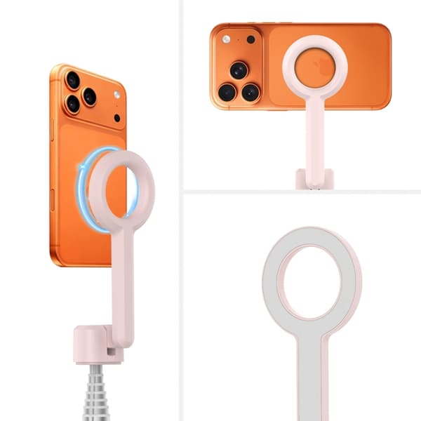 Tech-Protect Trådløs Magsafe Selfiestick Tripod L10S - Rosa/Grå