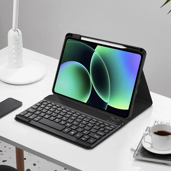 Tech-Protect-kotelo Xiaom Pad 7/7 Pro:lle näppäimistöllä - Musta