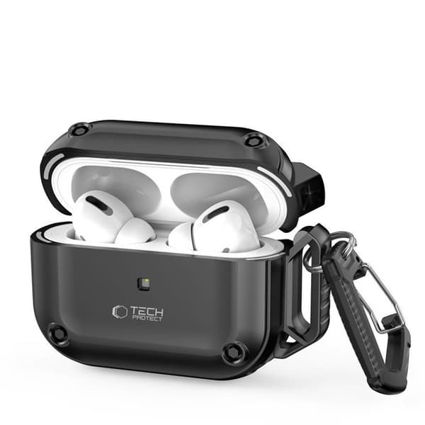 Tech-Protect Apple Airpods Pro 1/2 Kuori Rough Hook - Musta