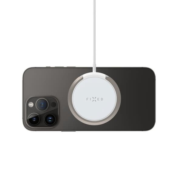 FIXED MagPad 15W Trådløs oplader/stativfunktion Hvid