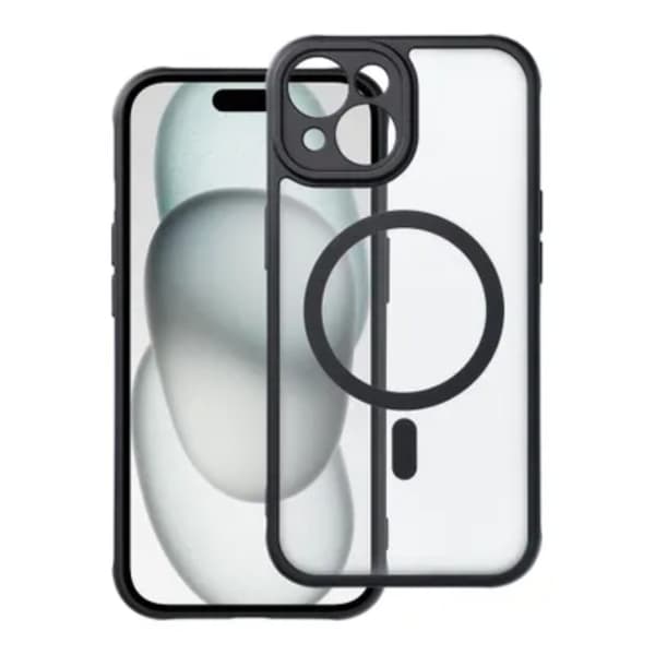 iPhone 15 Magsafe Matte -kuori - Musta