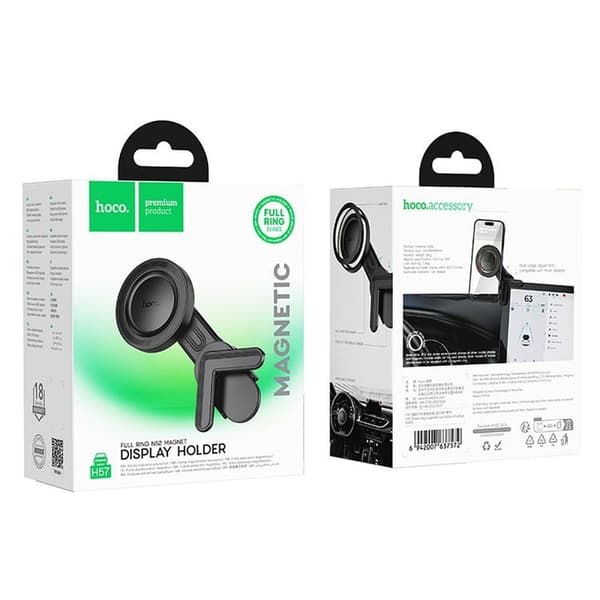 Hoco Magnetisk Bilholder Til Instrumentbræt H57 - Sort
