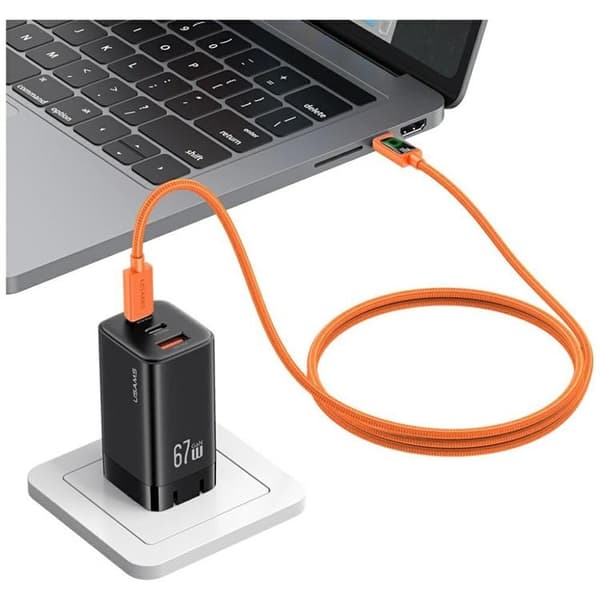 USAMS USB-C til USB-C 60W Kabel 1.2m SJ773 - Orange