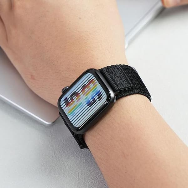 Forcell Apple Watch (38/40/41mm) Armbånd Nylon - Sort