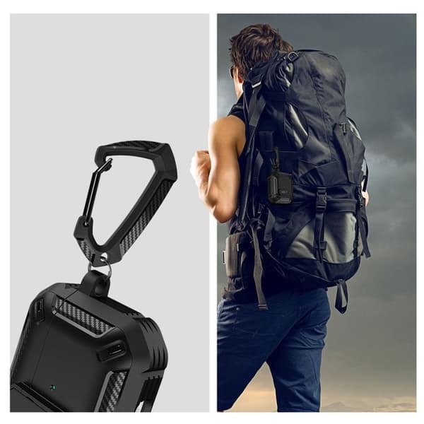 Tech-Protect Airpods 4 Etui Carbonox - Sort
