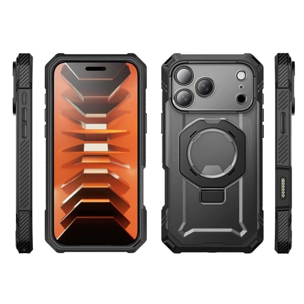 SupCase-puhelinkotelo iPhone 18 Pro/17 Pro Magsafe Grip Pro - Musta
