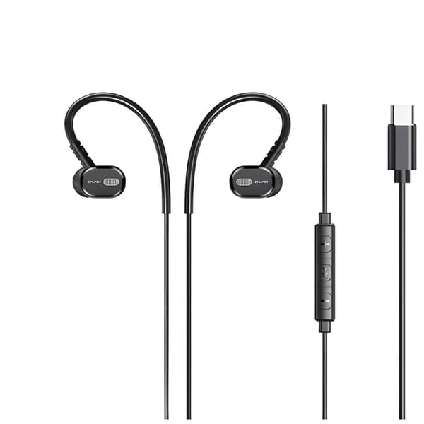 AWEI TC-6 Hovedtelefoner stereo USB-C - Sort