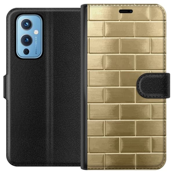 OnePlus 9 tegnebogsetui med gyldne mursten