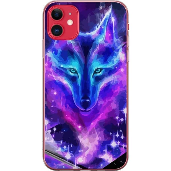 Telefontaske til Apple iPhone 11 med Neon Wolf