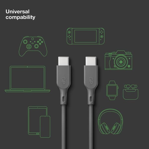 GP-kaapeli USB-C–USB-C 60W CC1P 1m
