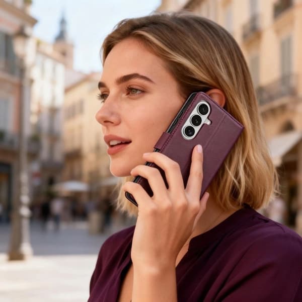Tech-Protect Plånboksfodral För Galaxy A27 - Mulberry