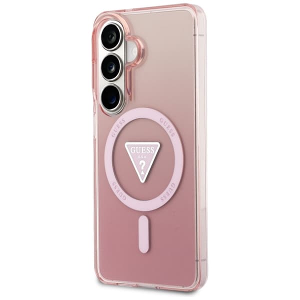 Guess Mobilskal För Galaxy S26 MagSafe IML Gradient Triangle - Rosa