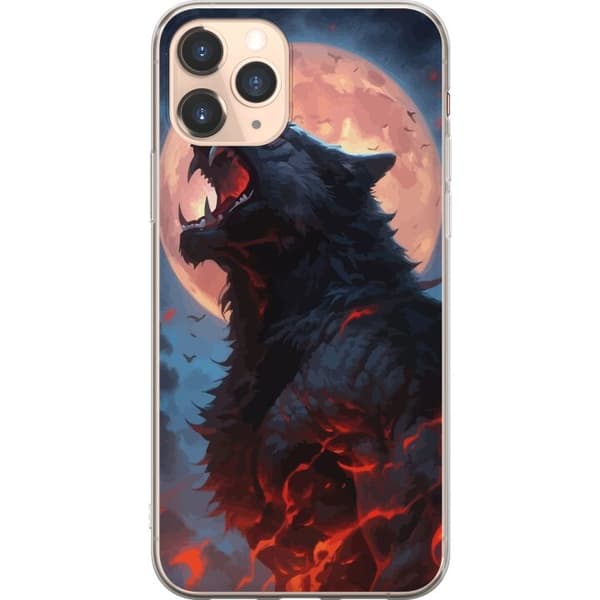 Taske til Apple iPhone 11 Pro med hylende ulv