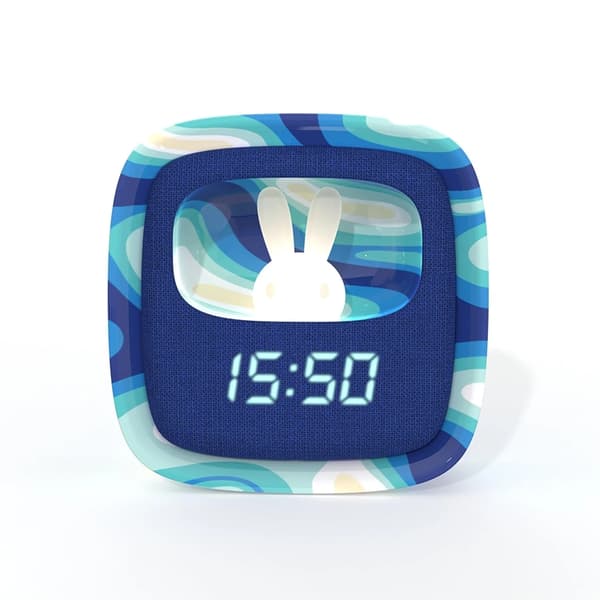 MOB Herätyskello yövalolla Billy Clock - Sininen aalto