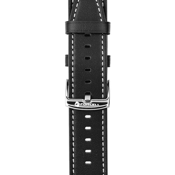 Forcell Galaxy Watch 22mm Armbånd Øko Læder - Sort