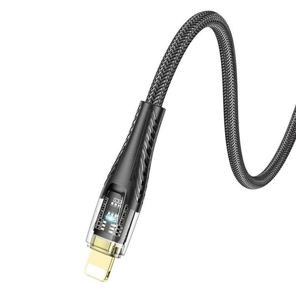 HOCO USB-A–Lightning-kaapeli 2.4A 1.2m U121 – Musta