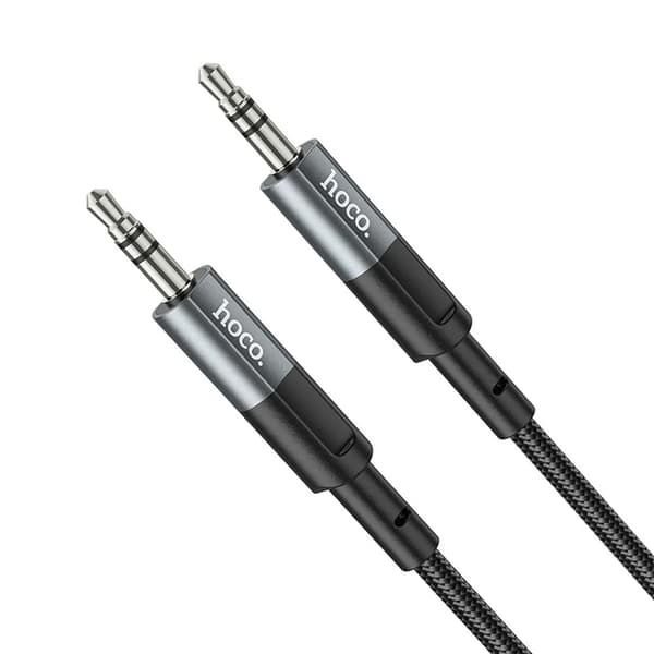 Hoco AUX 3.5mm Jackkabel 1m - Metal Grå