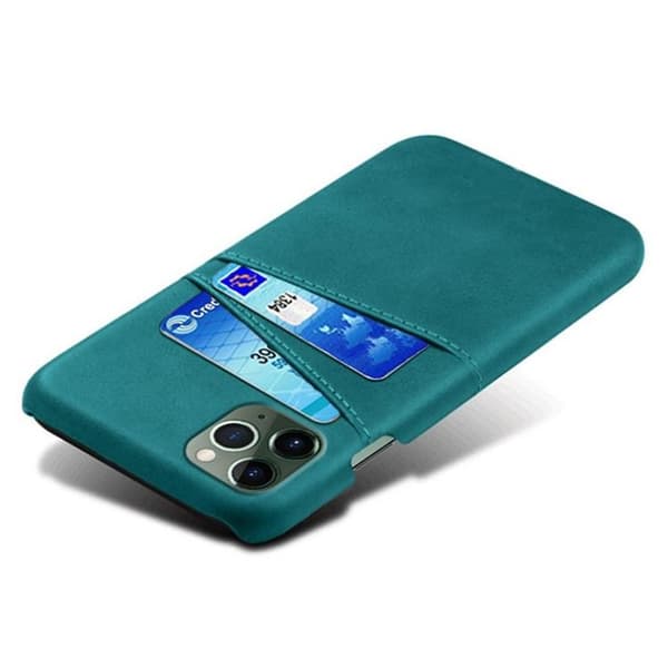 iPhone 14 Plus Cover Kortholder PU Læder - Grøn