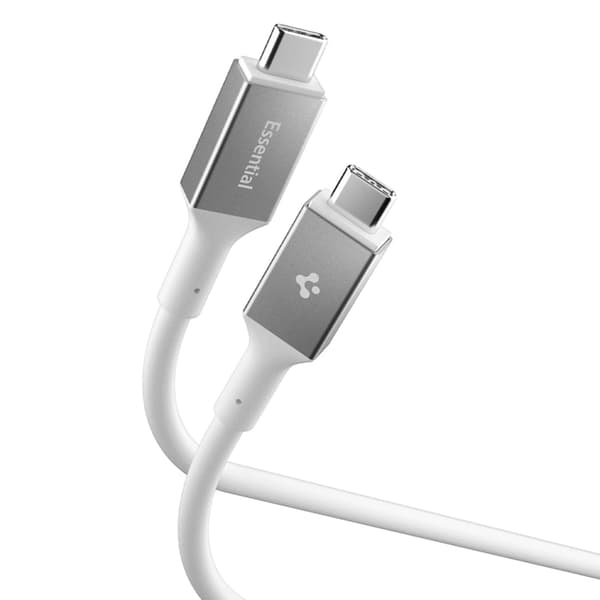 Spigen USB-C–USB-C-kaapeli 2m 100W - Valkoinen
