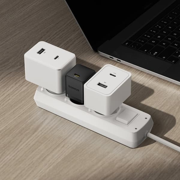 Baseus Hurtigoplader USB-C 30W Palm - Hvid