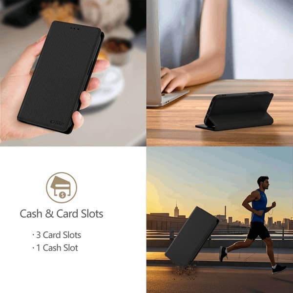 Tech-Protect iPhone 16e Plånboksfodral RS - Svart/Röd