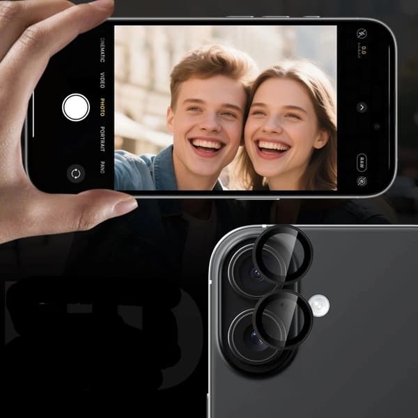 Tech-Protect kameradæksel hærdet glas til Galaxy A37/A57 Fit Plus - Sort