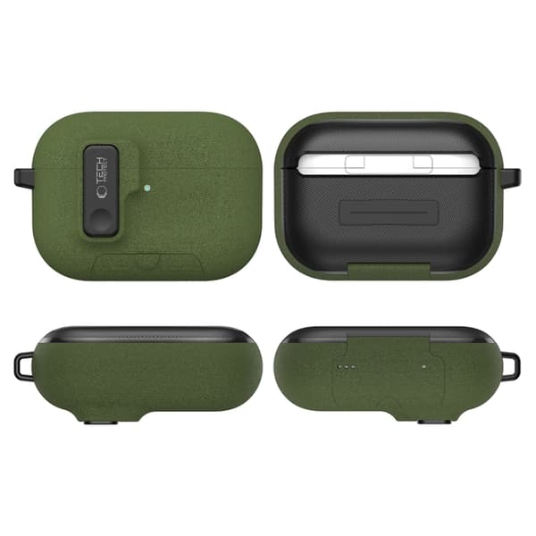 Tech-Protect Apple Airpods Pro 3 Etui Slim Hook - Olivengrøn