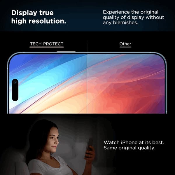 Tech-Protect [2-Pack] iPhone 16 Pro Karkaistu Lasinen Näytönsuoja Quick