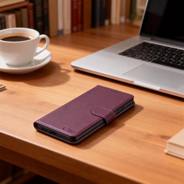 Tech-Protect Plånboksfodral För Galaxy A27 - Mulberry