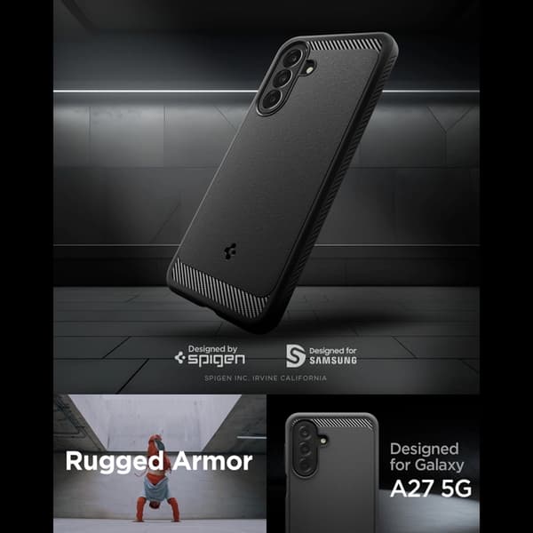 Spigen Mobilcover Til Galaxy A27 Rugged Armor - Mat Sort