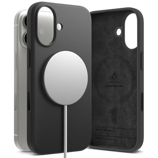 Ringke Telefontaske til iPhone 17 Magsafe Magnetisk Silikone - Sort