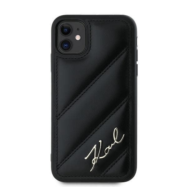 Karl Lagerfeld iPhone 11/XR Taske MagSafe Quiltet Script Sort
