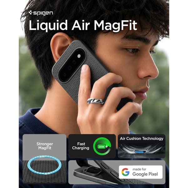 Spigen Mobilcover Til Google Pixel 11 Magsafe Liquid Air - Mat Sort