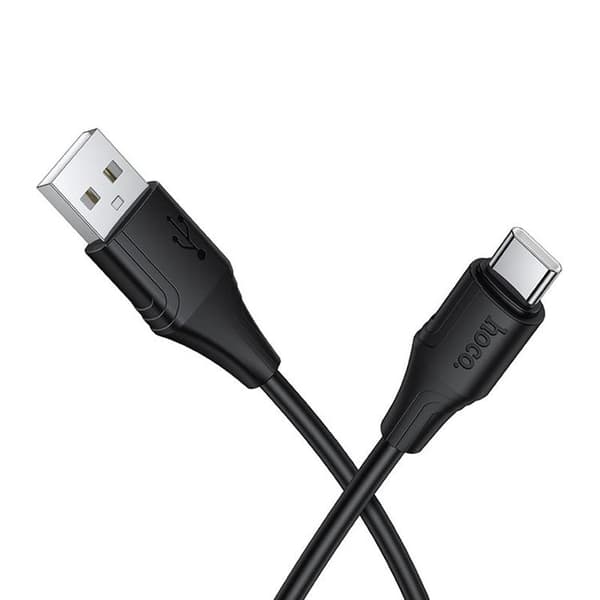 HOCO USB-A til USB-C Kabel 3A 1m Silikone X124 - Sort