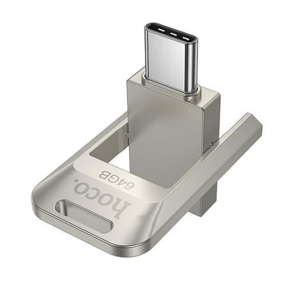 Hoco Pendrive 64GB USB-A USB-C UD17 USB 3.0 - Pärl Nickel