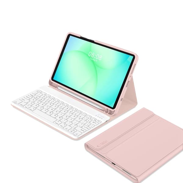 Tech-Protect Galaxy Tab A9 Tastaturetui - Lyserød